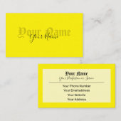 Carte De Visite Lettres anciennes jaunes simplement élégantes (Devant / Derrière)