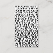 Carte De Visite Lettres de Blogger d'auteur d'auteur (Dos)