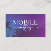 Carte De Visite Lettres de main de Notaire mobile violet (Devant)
