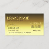 Carte De Visite Lettres de miroir de luxe Gold élégant professionn (Dos)