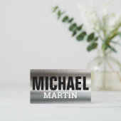 Carte De Visite Lettres en gras | Métallique (Debout devant)