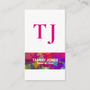 Carte De Visite Lettres grunges de monogramme de graffiti coloré