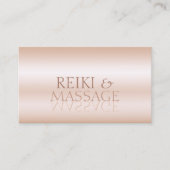 Carte De Visite Lettres Rose Gold Chic Mirror Professionnel (Devant)