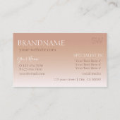 Carte De Visite Lettres Rose  or miroir Monogramme moderne (Dos)