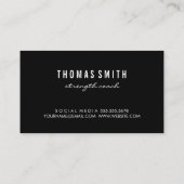 Carte De Visite Levage du poids | Fitness | Formateur personnel (Dos)