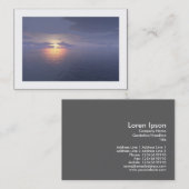 Carte De Visite Lever/Coucher de soleil (Bordé) (Devant / Derrière)