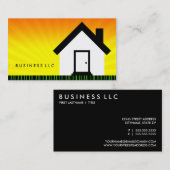 Carte De Visite lever de soleil à la maison de code barres (Devant / Derrière)