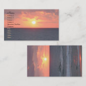 Carte De Visite Lever de soleil de Floride (Devant / Derrière)