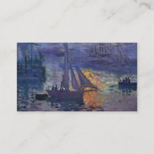 Carte De Visite Lever de soleil de Monet à l'art de canotage de