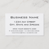 Carte De Visite Lever de soleil de pourpre de foudre de gisement (Dos)