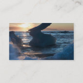Carte De Visite Lever de soleil et formations d'icebergs (Dos)