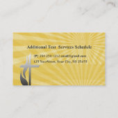 Carte De Visite Lever de soleil Pâques croisée chrétienne (Dos)