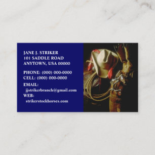 CARTE DE VISITE LEVER DE SOLEIL SUR LE CASQUETTE DE COWBOY