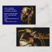 CARTE DE VISITE LEVER DE SOLEIL SUR LE CASQUETTE DE COWBOY (Devant / Derrière)