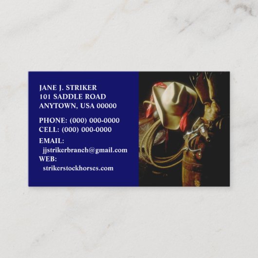 CARTE DE VISITE LEVER DE SOLEIL SUR LE CASQUETTE DE COWBOY (Devant)