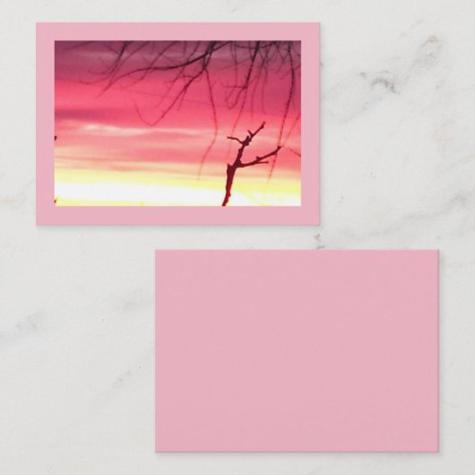 Carte De Visite Lever du soleil (Devant / Derrière)