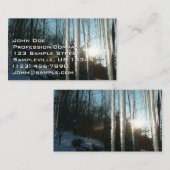 Carte De Visite Lever du soleil à travers Icicles hiver Photograph (Devant / Derrière)