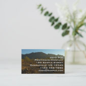 Carte De Visite Lever du soleil du Saguaro dans le parc national d (Debout devant)