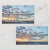 Carte De Visite Lever du soleil sur Sea I Pastel Seascape (Devant / Derrière)