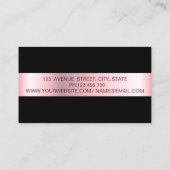 Carte De Visite Lèvres à gouttes métalliques modernes Noir (Dos)