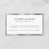 Carte De Visite Lèvres à huile d'argent Moderne Chic maquillage Be (Dos)