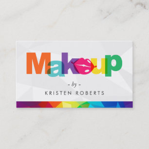 Carte De Visite Lèvres colorées modernes de typographie de