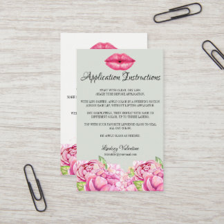 Carte De Visite Lèvres comment s'appliquer et bouts et tours