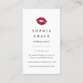 Carte De Visite Lèvres d'artiste de maquillage de pluie (Dos)