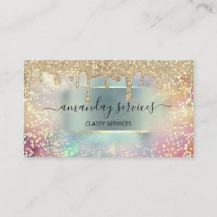 Carte De Visite Lèvres de maquillage à l'holographe, coups de ma