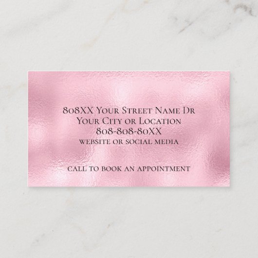 Carte De Visite Lèvres de Parties scintillant rose glamour (Dos)