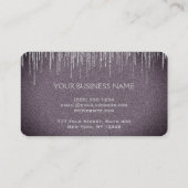 Carte De Visite Lèvres de parties scintillantes d'argent de (Dos)