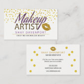 Carte De Visite Lèvres de parties scintillantes de Faux de (Devant / Derrière)