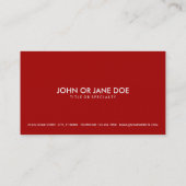 Carte De Visite lèvres de poison (Dos)