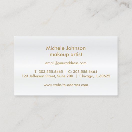 Carte De Visite Lèvres de preuve de baiser - parties scintillantes (Dos)