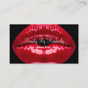 Carte De Visite Lèvres de rouge de maquilleur