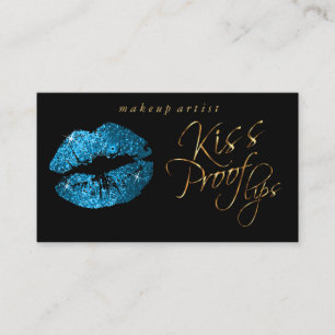 Carte De Visite Lèvres d'épreuve Kiss - Parties scintillant Turq