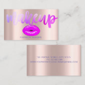 Carte De Visite Lèvres élégantes et modernes professionnelles, Or  (Devant / Derrière)