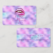 Carte De Visite Lèvres Élégantes, Maquillage, Holographie (Devant / Derrière)