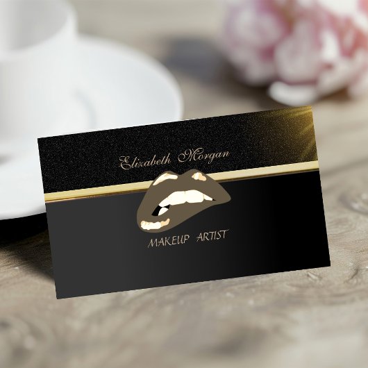 Carte De Visite Lèvres Élégantes Professionnelles Chic Luxe