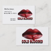 Carte De Visite Lèvres froides de Blooded (Devant / Derrière)