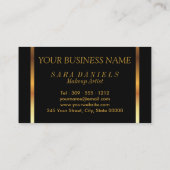 Carte De Visite Lèvres glamour avec Confetti Or et Lèvres roses ch (Dos)