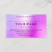 Carte De Visite Lèvres Holographe Lèvres rose (Dos)