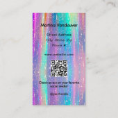 Carte De Visite Lèvres holographiques brillantes (Dos)