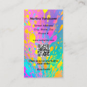 Carte De Visite Lèvres holographiques brillantes (Dos)