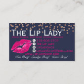 Carte De Visite Lèvres/LipSense/cartes de visite de Muc/baiser (Dos)