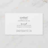 Carte De Visite lèvres modernes chics de pourpre d'aquarelle de (Dos)