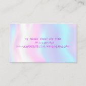 Carte De Visite Lèvres modernes, Holographie -Artiste maquillage (Dos)