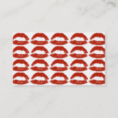 Carte De Visite Lèvres Pop Art Rouges (Dos)