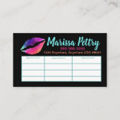 Carte De Visite Lèvres Rainvow, maquilleur, rendez-vous (Dos)