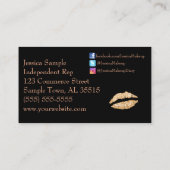 Carte De Visite Lèvres roses de beauté d'or d'Avon (Dos)